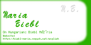 maria biebl business card